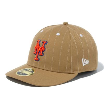 MLB メッツ キャップ ピンストライプ 59FIFTY LP ロープロファイル ニューエラ/New Era カーキ【nejp】