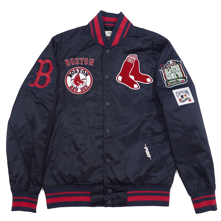 MLB レッドソックス スタジャン サテン レトロクラシック ジャケット  