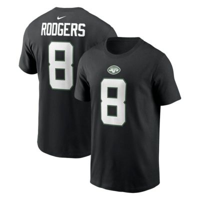 NewYorkJets アーロン・ロジャース ユニフォーム ブラック 刺繍入り NewYorkJets アーロン・ロジャース ユニフォーム ブラック 刺繍入り