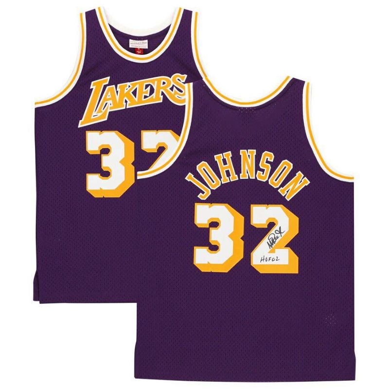 NBA マジック・ジョンソン レイカーズ 直筆サイン スウィングマンジャージ ミッチェル＆ネス/Mitchell & Ness パープル |  セレクション | MLB NBA NFL プロ野球グッズ専門店 公式オンラインストア