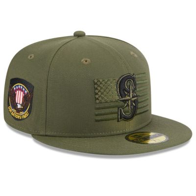 MLB マリナーズ キャップ 2023 アームドフォースデー On-Field 59FIFTY Fitted Hat ニューエラ/New Era グリーン