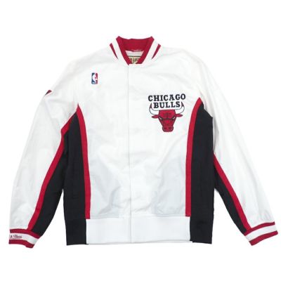 NBA シカゴ・ブルズ ジャケット オーセンティック ワームアップ 1996 ミッチェル＆ネス/Mitchell & Ness ホワイト