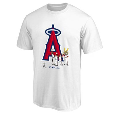 MLB エンゼルス Tシャツ エンゼルスロゴ KABUTO 侍 Samurai 兜  Fanatics ホワイト