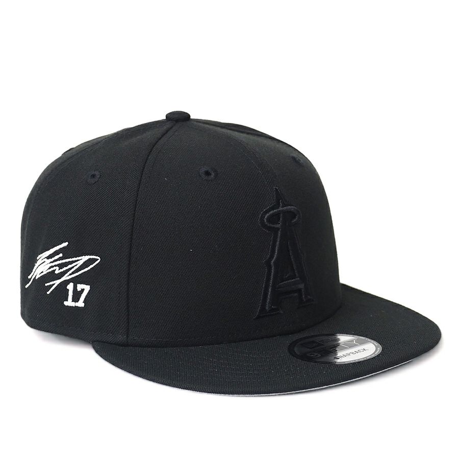 MLB 大谷翔平 エンゼルス キャップ Black on Black 59FIFTY Fitted Cap 