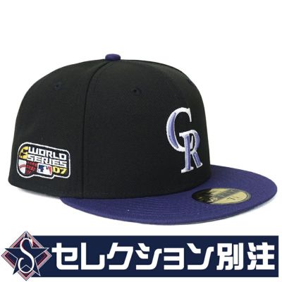 MLB ロッキーズ キャップ 【セレクション別注】 ワールドシリーズ 2007 サイドパッチ 59FIFTY ニューエラ/New Era ブラック/パープル【nejp】