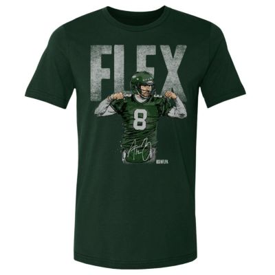 NFL アーロン・ロジャース ジェッツ Tシャツ New York J Flex Bold WHT 500Level フォレストグリーン