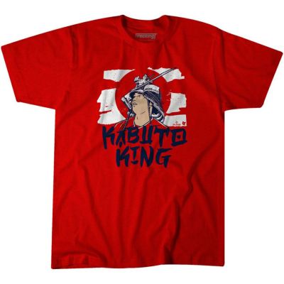 【海外限定版】MLB 大谷翔平 エンゼルス Tシャツ 兜 カブトキング KABUTO KING T-shirt BreakingT レッド
