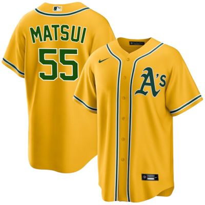 MLB 松井 秀喜 アスレチックス ユニフォーム Player Replica Jersey 球場限定 ナイキ/Nike オルタネート ゴールド