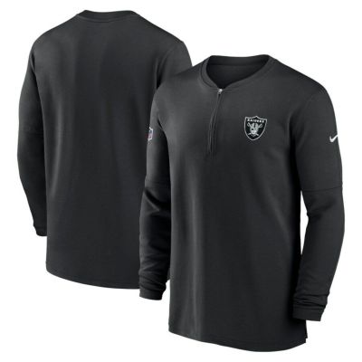 NFL レイダース ジャケット 2023 サイドライン Performance Long Sleeve Quarter-Zip Top ナイキ/Nike ブラック