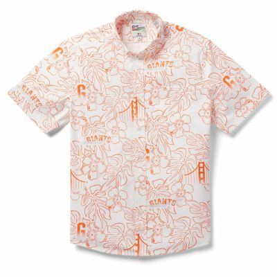MLB SFジャイアンツ アロハシャツ シティーコネクト CITY CONNECT ボタン レインスプーナー Reyn Spooner ホワイト