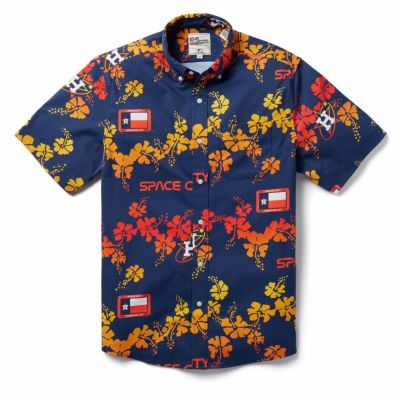 MLB アストロズ アロハシャツ シティーコネクト CITY CONNECT ボタン レインスプーナー Reyn Spooner ネイビー