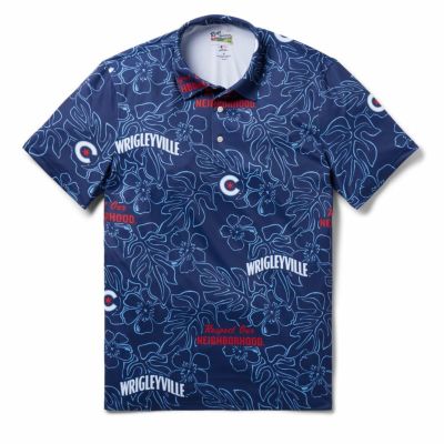 MLB カブス アロハシャツ CITY CONNECT ポロシャツ レインスプーナー Reyn Spooner ネイビー
