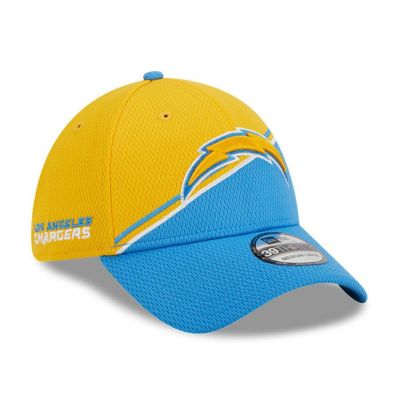 NFL チャージャース キャップ 2023 サイドライン 39THIRTY Flex Hat 2nd ニューエラ/New Era ゴールド パウダーブルー