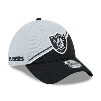 NFL レイダース キャップ 2023 サイドライン 39THIRTY Flex Hat 2nd ニューエラ/New Era グレー ブラック
