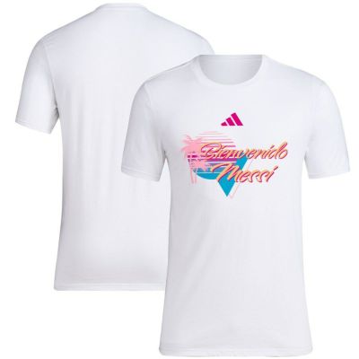 Soccer リオネル・メッシ インテル・マイアミ Tシャツ Messi x Bienvenido T-Shirt アディダス/Adidas ホワイト