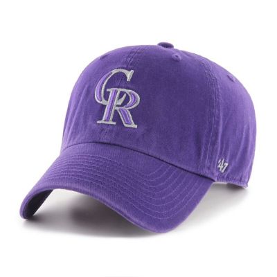 MLB ロッキーズ キャップ Clean Up Cap 47Brand パープル