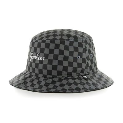 MLB ヤンキース バケットハット キャップ Check Script Bucket 47Brand チャコール