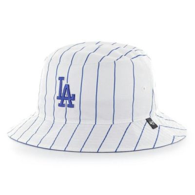 MLB ドジャース バケットハット キャップ Pinstriped Bucket 47Brand ホワイト ロイヤル