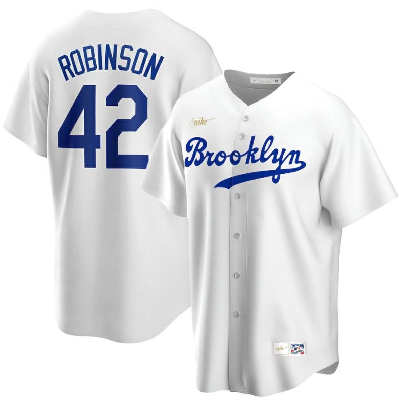 MLB ジャッキー・ロビンソン ドジャース ユニフォーム クーパーズタウン レプリカ Cooperstown Replica Jersey  ナイキ/Nike ホワイト | セレクション | MLB NBA NFL プロ野球グッズ専門店 公式オンラインストア