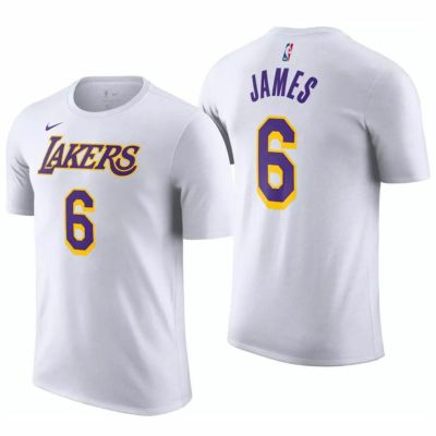 NBA レブロン・ジェイムス レイカーズ Tシャツ アソシエーション ネーム＆ナンバー T-Shirt ナイキ/Nike ホワイト2308USBUY