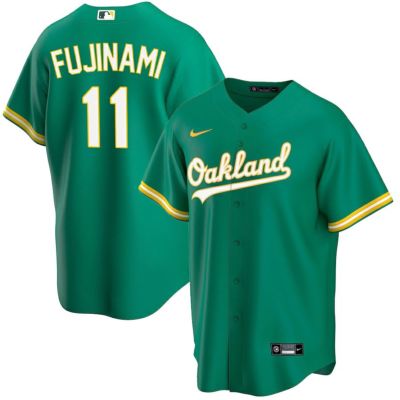 MLB 藤浪晋太郎 アスレチックス ユニフォーム Custom Replica Jersey ナイキ/Nike ケリーグリーン2308USBUY