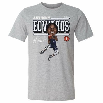 NBA アンソニー・エドワーズ ティンバーウルブズ Tシャツ Minnesota Cartoon T-Shirt 500Level ヘザーグレー