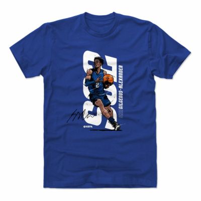 NBA シェイ・ギルジアス・アレクサンダー オクラホマシティ・サンダー Tシャツ Vertical T-Shirt 500Level ロイヤルブルー