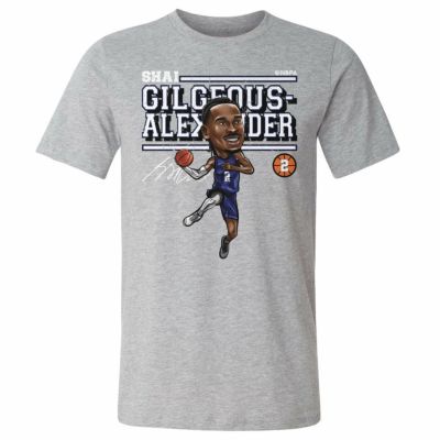 NBA シェイ・ギルジアス・アレクサンダー オクラホマシティ・サンダー Tシャツ OKC Cartoon T-Shirt 500Level ヘザーグレー