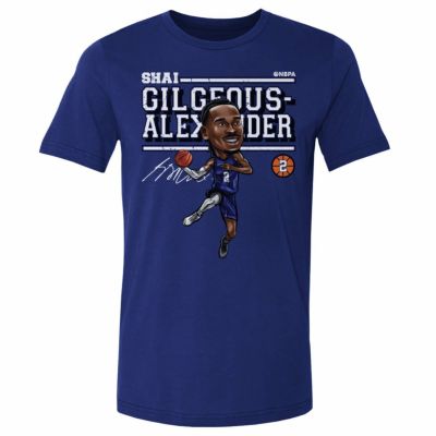 NBA シェイ・ギルジアス・アレクサンダー オクラホマシティ・サンダー Tシャツ OKC Cartoon T-Shirt 500Level ロイヤルブルー
