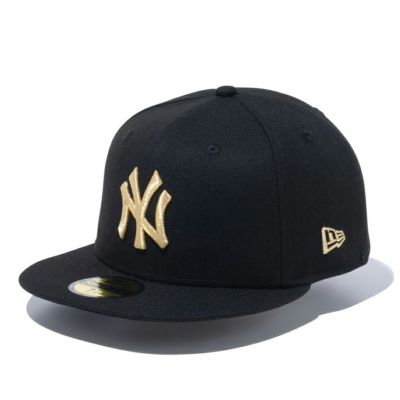 MLB ヤンキース キャップ 59Fifty Color Cap ニューエラ/New Era ブラック ゴールド【nejp】