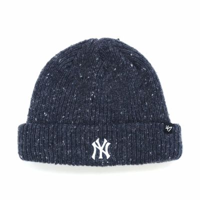 MLB ヤンキース ニットキャップ Mottle Cuff Knit 47Brand ネイビー