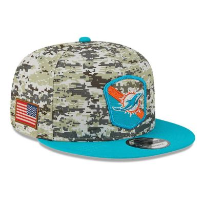 NFL ドルフィンズ キャップ サルートトゥサービス2023 9FIFTY Snapback Hat ニューエラ/New Era カモ アクア