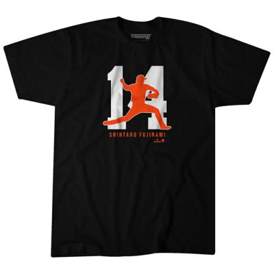 【海外限定版】MLB 藤浪晋太郎 オリオールズ Tシャツ 14 NUMBER SILO T-Shirt Breaking T ブラック