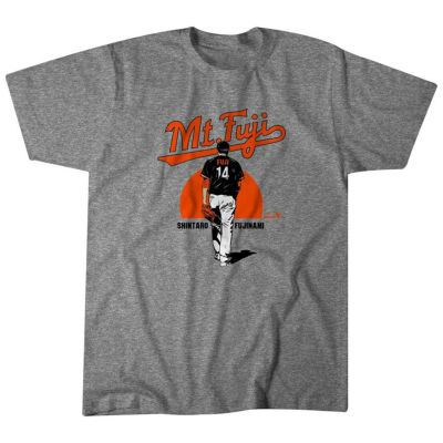 【海外限定版】MLB 藤浪晋太郎 オリオールズ Tシャツ MT. FUJI T-Shirt Breaking T グレー
