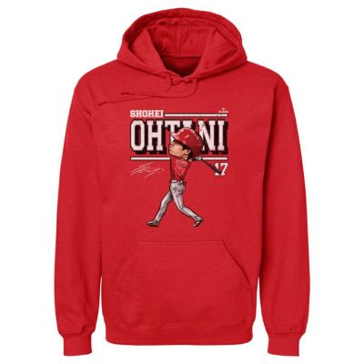 MLB 大谷翔平 エンゼルス パーカー カートゥーン Hoodie 500Level レッド