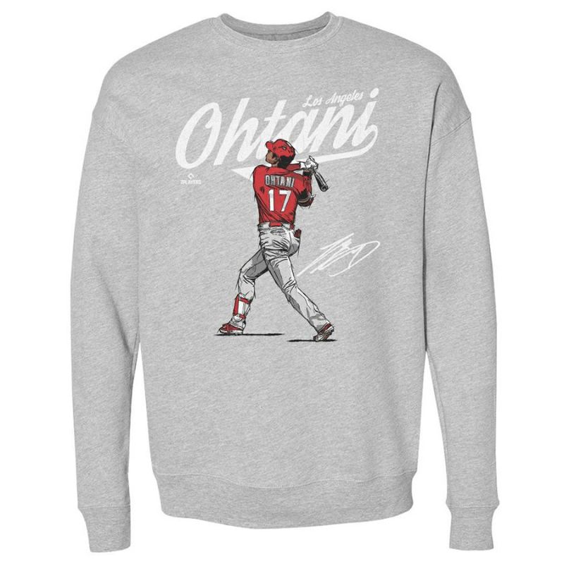 MLB 大谷翔平 エンゼルス スウェットシャツ Score Crewneck Sweatshirt 500Level ヘザーグレー | セレクション  | MLB NBA NFL プロ野球グッズ専門店 公式オンラインストア