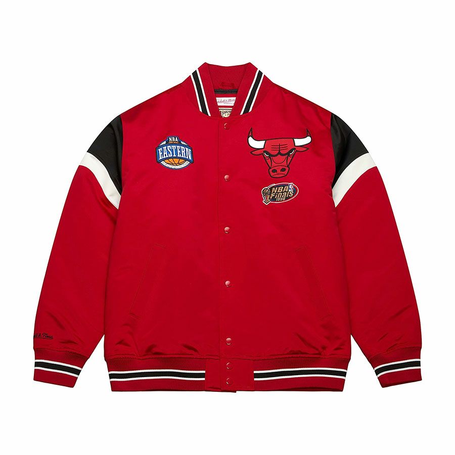 Chicago 法外 bulls スタジャン ブルゾン 赤 バスケ NBA ブルズ
