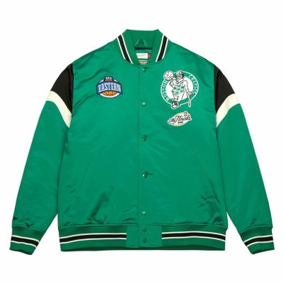 NBA セルティックス ジャケット Heavyweight Satin Jacket ミッチェル＆ネス/Mitchell & Ness ケリーグリーン