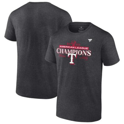 MLB レンジャーズ Tシャツ 2023 アメリカンリーグ 優勝記念 ロッカールーム  Fanatics Branded ヘザーチャコール