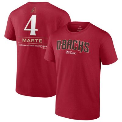 MLB ケーテル・マルテ ダイヤモンドバックス Tシャツ 2023 ワールドシリーズ 進出記念  ネームナンバー Fanatics Branded レッド