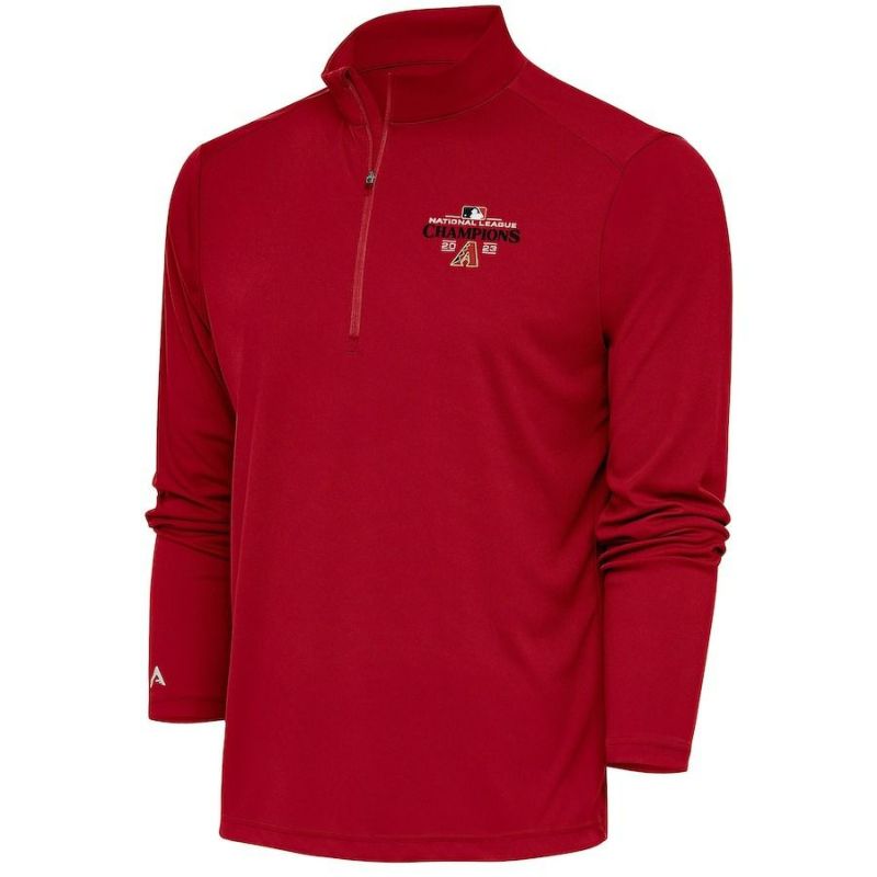 MLB ダイヤモンドバックス ジャケット 2023 ナショナルリーグ 優勝記念 Tribute Quarter-Zip Antigua レッド |  セレクション | MLB NBA NFL プロ野球グッズ専門店 公式オンラインストア