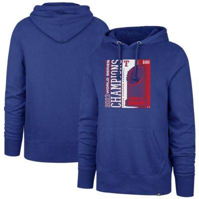MLB レンジャーズ パーカー 2023 ワールドシリーズ 優勝記念 Champions Playoff Headline Pullover Hoodie 47 Brand ロイヤル