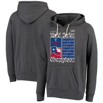 MLB レンジャーズ パーカー 2023 ワールドシリーズ 優勝記念 Champions Local Squares Tri-Blend マジェスティック/Majestic チャコール