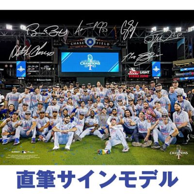 MLB レンジャーズ フォトグラフ 2023 ワールドシリーズ 優勝記念 Celebration 直筆サイン Photograph 世界100枚限定 Fanatics Authentic