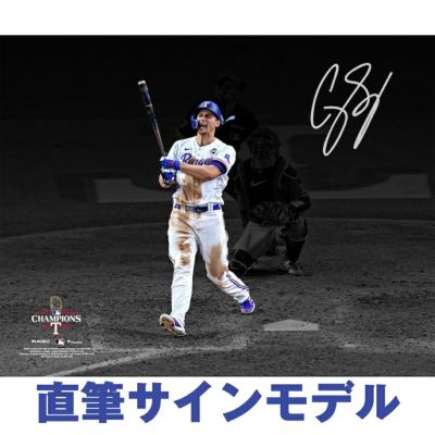 MLB コーリー・シーガー レンジャーズ フォトグラフ 直筆サイン 2023 ワールドシリーズ 優勝記念 Photograph Fanatics Authentic