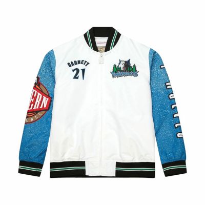 NBA ケビン・ガーネット ティンバーウルブズ ジャケット Player Burst Warm-Up Jacket ミッチェル＆ネス/Mitchell & Ness ホワイト