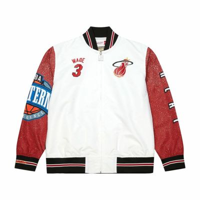NBA ドウェイン・ウェイド マイアミ・ヒート ジャケット Player Burst Warm-Up Jacket ミッチェル＆ネス/Mitchell & Ness ホワイト
