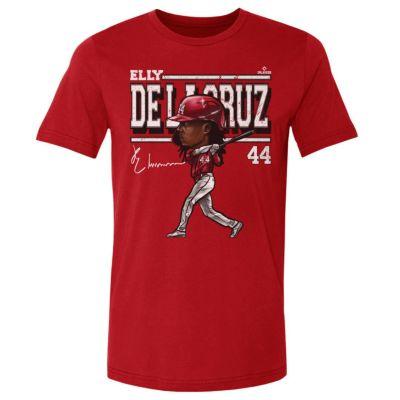 MLB エリー・デラクルーズ シンシナティ・レッズ Tシャツ Cartoon WHT 500Level レッド