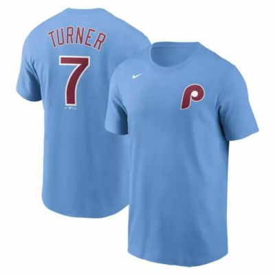 MLB トレイ・ターナー フィリーズ Tシャツ ネーム&ナンバー T-Shirt ナイキ/Nike ブルー