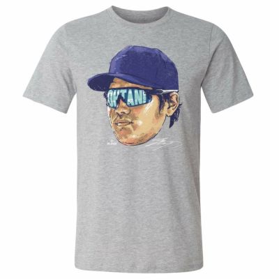 MLB 大谷翔平 ドジャース Tシャツ Los Angeles D Sunglasses WHT T-Shirt 500Level ヘザーグレー